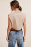 TheMellieShop Tops Beige Tailored Vest