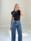 TheMellieShop Tops Black Fitted Tee