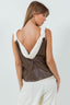 TheMellieShop Tops Brown Pleather Top