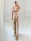 TheMellieShop Tops Caramel Stripe Top