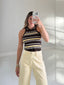 TheMellieShop Tops Cocoa Striped Top