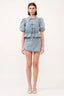 TheMellieShop Tops Denim Bow Top