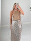 TheMellieShop Tops Golden Halter Top