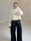 TheMellieShop Tops Ivory Eyelet Sweater