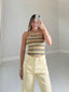 TheMellieShop Tops Latte Striped Top