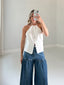 TheMellieShop Tops Linen Halter Top