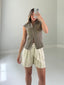TheMellieShop Tops Olive Napoleon Top