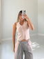 TheMellieShop Tops Pink Collared Top