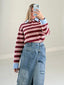 TheMellieShop Tops Striped Polo Sweater