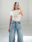 TheMellieShop Tops White Lace Corset Tee