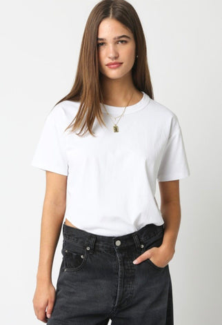 TheMellieShop White Cut-Out Bodysuit